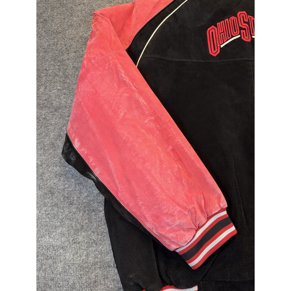 Ohio State Buckeyes Varsity Jacket Men's Size XL Suede Quilted Full Zip - Picture 6 of 14